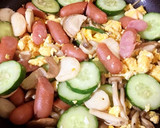 お弁当にも！きのこときゅうりの卵炒め作り方4写真