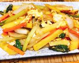 小松菜とじゃがいもの梅ぽん酢炒め作り方6写真