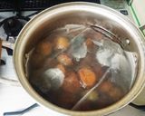 茶梅風梅煮（ドライフルーツ）作り方3写真