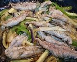 わさびの香り✨鳥せせりと細切り野菜の炒飯作り方8写真