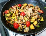 夏 野菜のピリ辛炒め＆サラダプレート作り方4写真