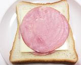 ハムチーズのストライプサンドウィッチ作り方4写真