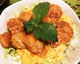 鶏チリ卵のふわたまレタス丼（＾ν＾）☆☆作り方10写真