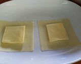 手抜きワンタンの皮のチーズ揚げ作り方2写真
