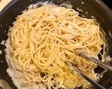 生ハムとうずら卵のクリームパスタ作り方5写真