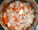 厚揚げと大根と茸の味噌煮作り方1写真