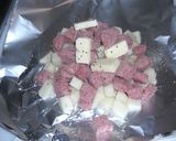 超簡単♪ジャガコンビーフのホイル焼き作り方1写真