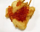 簡単！串カツ各種！(サーモンいくら乗せ)作り方6写真
