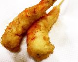簡単！串カツ各種！(サーモンいくら乗せ)作り方7写真