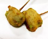 簡単！串カツ各種！(サーモンいくら乗せ)作り方10写真