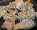 漬け込みポークと千切り野菜のっけご飯作り方3写真