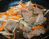 漬け込みポークと千切り野菜のっけご飯作り方4写真