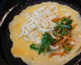 野菜炒めチーズオムレツ作り方5写真