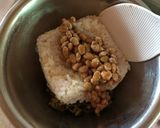 納豆とキュウリの佃煮のまぜご飯作り方2写真