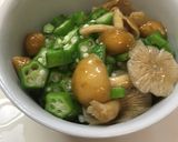 さらっとネバネバ♪オクラなめこ作り方6写真