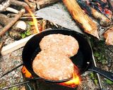 【キャンプ飯】スキレットでハンバーグ！作り方4写真