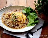 ふわとろあんかけ親子豆腐丼作り方9写真