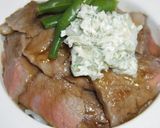 肉焼いてメシの上にど〜んっ！なステーキ丼作り方14写真
