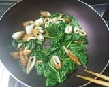 ちくわとほうれん草のめんつゆ炒め作り方3写真