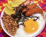 納豆ウインナーごはん♬時短丼♥簡単朝食作り方33写真