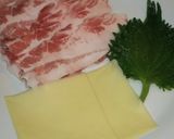 豚バラ肉のロールステーキ☆しそチーズ作り方1写真