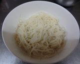 冷やし素麺カルボナーラ作り方2写真