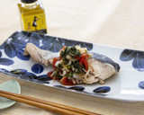 鰆の簡単蒸しオリーブ＆トマトソース和え作り方6写真