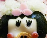 今日のキャラ弁7/18(ももかっぱちゃん作り方1写真