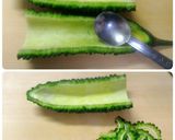 マヨで苦味取り♪麺つゆでゴーヤのお浸し作り方1写真
