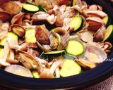 あさりの酒蒸し＊ズッキーニ&しめじ添え作り方4写真