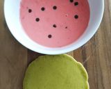 夏休みの簡単おやつ☆すいかのレンジケーキ作り方3写真