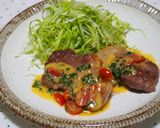 豚ロースステーキ♪バジル生クリームソース作り方8写真