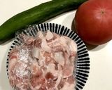 夏野菜！トマトときゅうりの炒め物作り方1写真