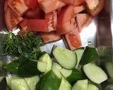 夏野菜！トマトときゅうりの炒め物作り方2写真