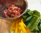 牛肉の彩り炒め作り方1写真