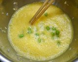 節約！ふわふわ卵焼き☆キャベツの芯＆枝豆作り方2写真