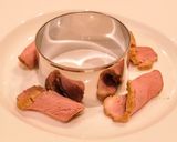 鴨肉、桃、マンゴー、葡萄のフルーツサラダ作り方9写真
