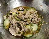 豚ときゅうりのネギダレ丼作り方2写真