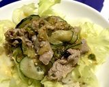 豚ときゅうりのネギダレ丼作り方3写真