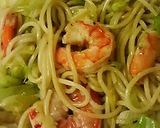 簡単！春の旨味ぎっしり海老キャベパスタ♪作り方6写真