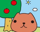 『プカプカ♪カピバラさん』夏弁♡キャラ弁作り方1写真