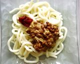 納豆ねばねば冷やしうどん 梅風味作り方3写真
