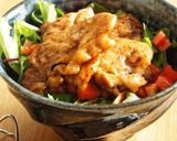 焦がしバターのオイスター豚丼作り方5写真