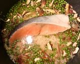 夏ピリ♪実山椒＆夏薬味で紅鮭炊き込みご飯作り方2写真