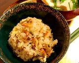 夏ピリ♪実山椒＆夏薬味で紅鮭炊き込みご飯作り方5写真