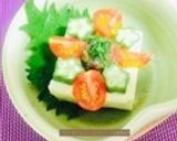超簡単❤梅練りと大葉の冷奴(*^^)v作り方4写真