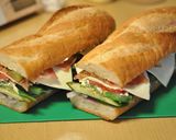 野菜とベーコンチーズのバケットサンド作り方2写真