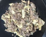 たけのこ豚肉きのこのコックリ醤油炒め！作り方4写真