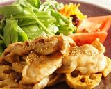 豚肉とれんこんのオイマヨ焼き作り方5写真