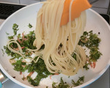 人参の葉と桜エビの和風パスタ★作り方8写真